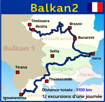 Circuit moto à travers les Balkans - Grèce - Bulgarie - Roumanie